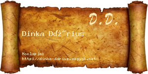 Dinka Dárius névjegykártya